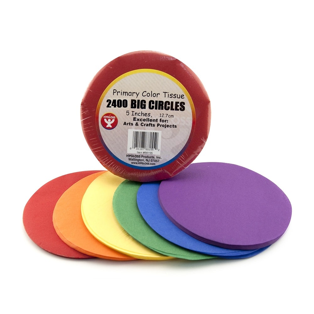 4-Inch Tissue Paper Circles  Craft and Classroom Supplies by Hygloss